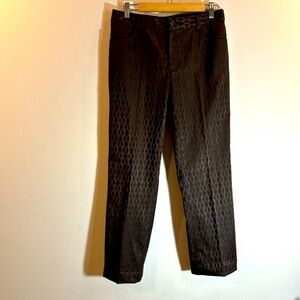 MAG BY MAGASCHONI Sz 4 (estimated) Diamond Pattern Design Trouser Pants